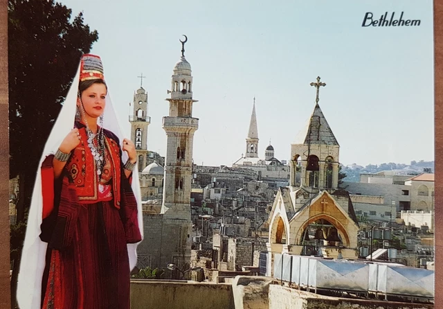 Schöne alte Ansichtskarte AK - Bethlehem Israel bridal costume Unbeschrieben