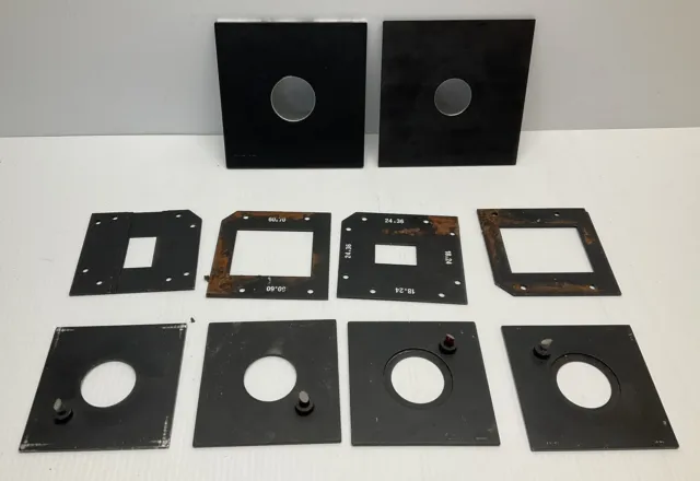 LOTE DE 10 soportes de película/negativos para la ampliación del cuarto oscuro marca de un sinar