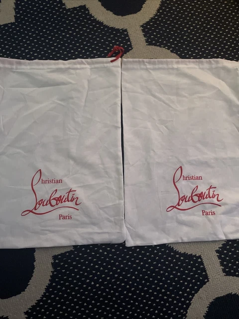New Christian Louboutin White Shoe Single Dust Bag, *two Available*