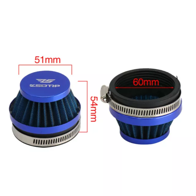 60mm Air Filter Inlet For Motorcycle Scooter Street Pit Dirt Bike Blue Durable