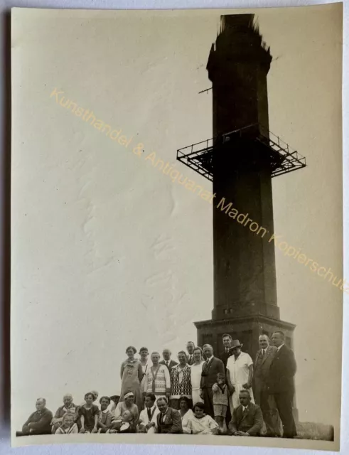 orig. Foto Norderney 1926 Turm Urlauber