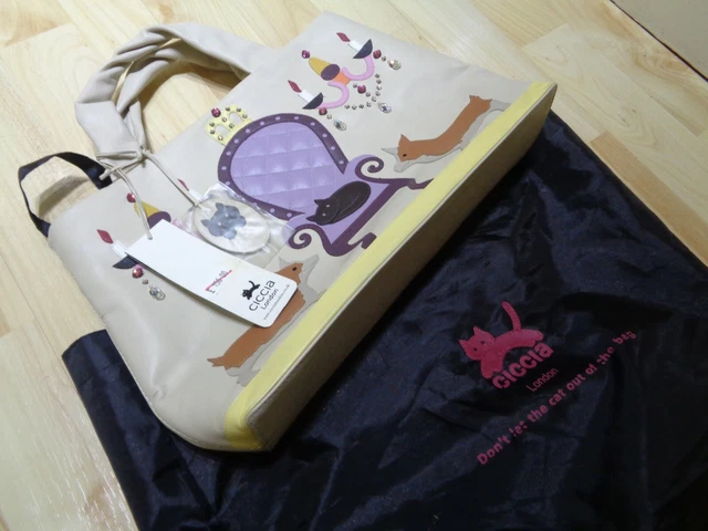 LEATHER HANDBAG CICCIA New with Tags Picture Bag RARE 70.00