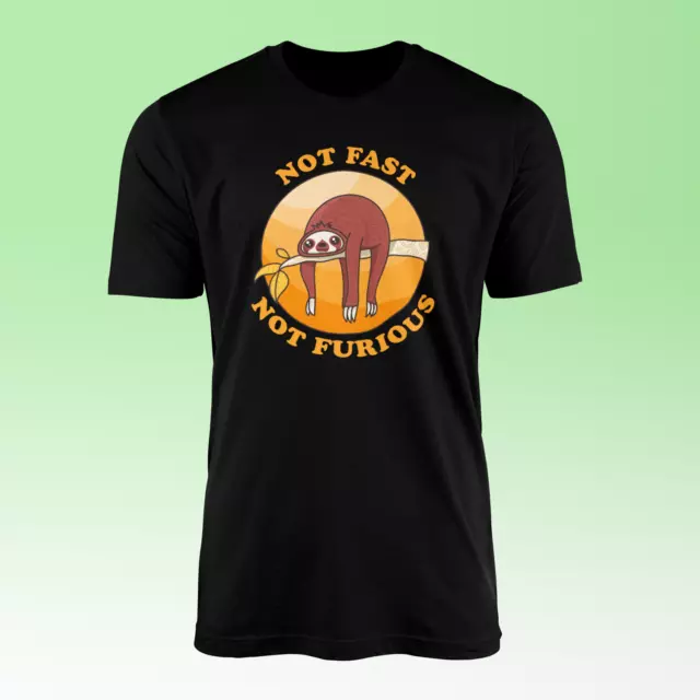 T-shirt top non Fast Not Furious divertente citazione divertente carina dolce pigra lenta pigra