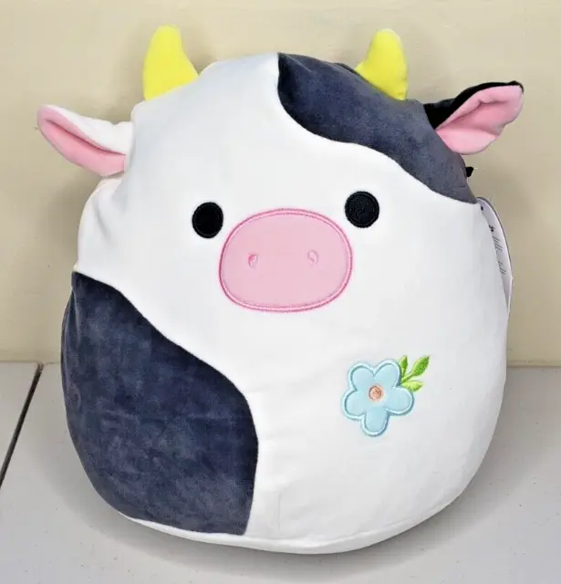 Squishmallow Caedyn pink cow 8 AUTHENTIC Kellytoy Soft Plush NWT HTF RARE  gift