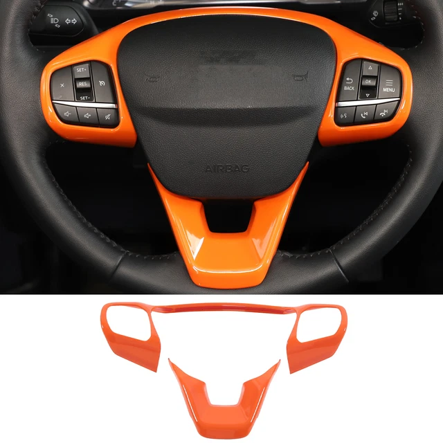 Orange ABS Interior Steering Wheel Decorative Cover Trim For Ford Maverick 2022+