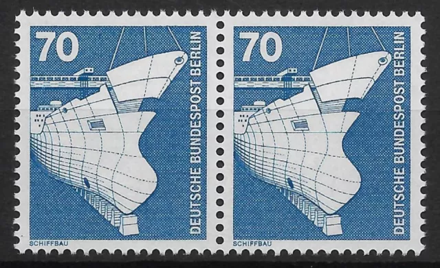 Berlin 1975 ** Mi 500 Industrie Technik I&T 70Pf Paar waagerechte Paare 03777F