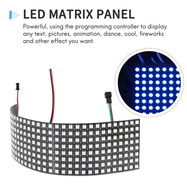 AZDelivery WS2812B Matrix LED RGB Adattabile Individualmente WS2811 WS2812 IC LED Pixel Panel Con Una Matrix Screen Board Con Supporto RGB - Foto 8