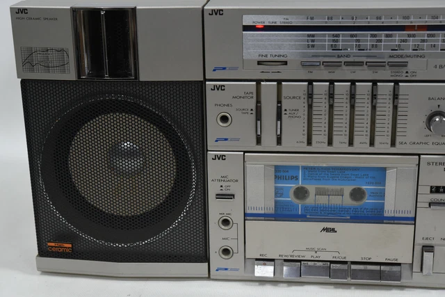 Jvc Pc R11 JVC PC-11 PORTABLE Stereo System Boombox Ghettoblaster 1980's Japan (PC ...