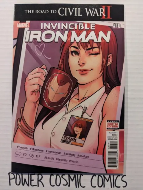 Invincible Iron Man #10 (Marvel Aug 2016) NM 1st Print  2nd App Riri Williams