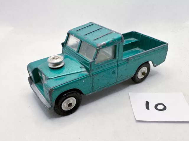 Rare Early Vintage Corgi Toys # 438 Land Rover 109 Wb Metallic Green Worn Car