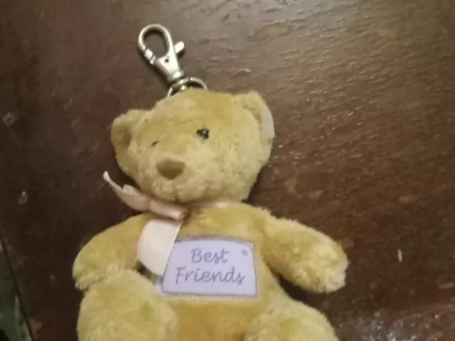 russ teddy bear vintage keychain