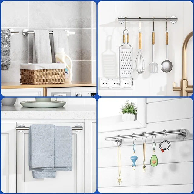 Porte-serviettes élégant et fonctionnel pour salle de bain 304 acier inoxydabl