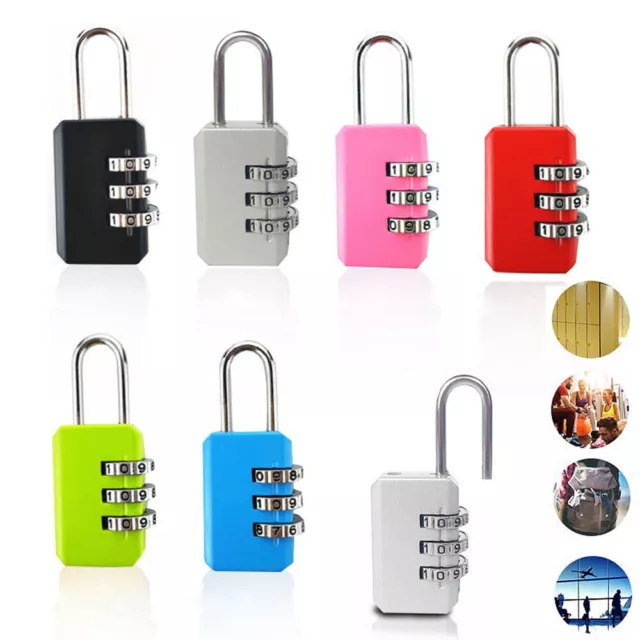 New Luggage Locks Combination Padlock Travel Suitcase Resettable Password Lock