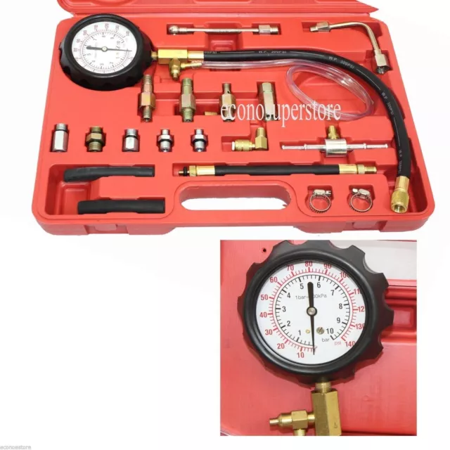 Fuel Pressure Injection Tester Oil Combustion Spraying Meter Gauge Kit FREE S/H