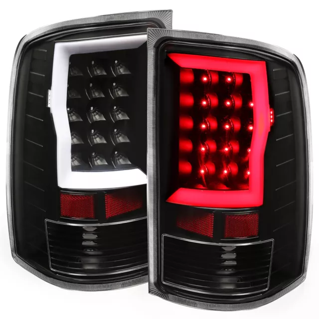 NEW Black [Light Tube] 2007-2013 GMC Sierra 1500 2500 3500 LED Tail Lights Lamps