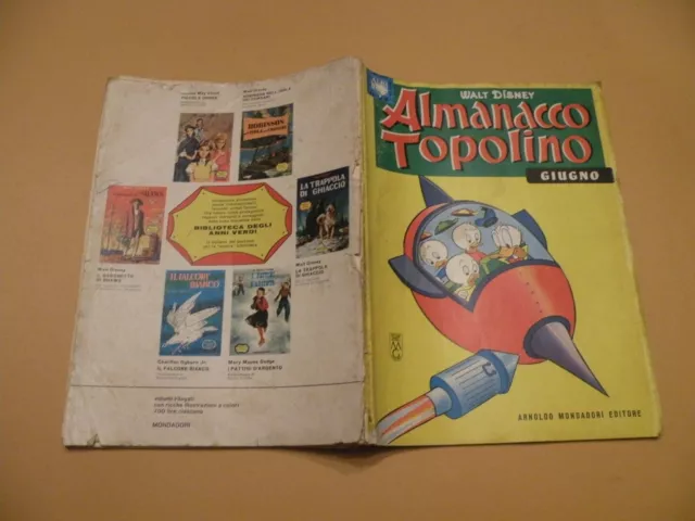 Almanacco Topolino 1963 N° 6 Mondadori Disney Originale Buono Bollini