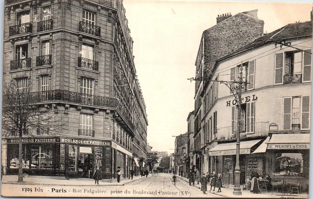 75 PARIS - la rue falguiere prise du boulevard pasteur.