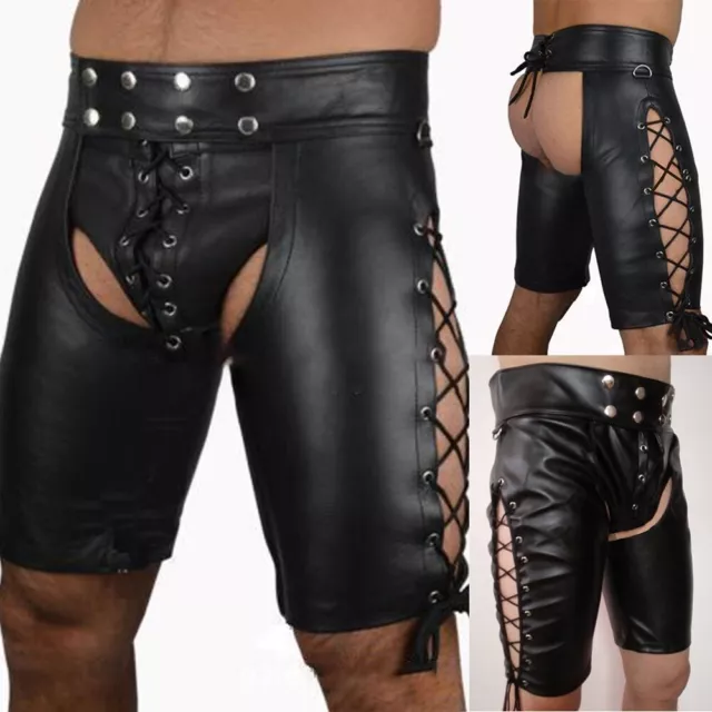 Pantaloncini sexy da uomo New Arrival lingerie finta pelle per uomo gay