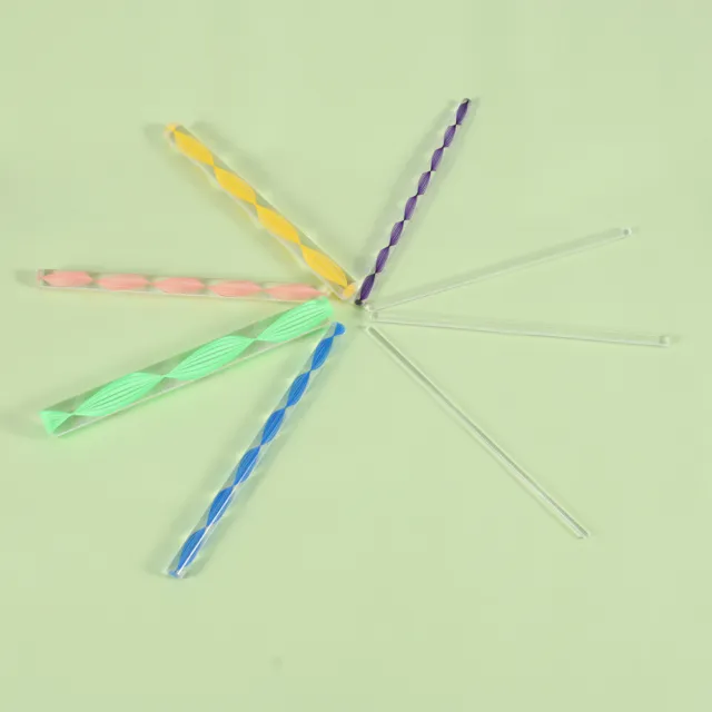 8PCS Dual-ended Dotting Rods Acrylic Twist Sticks Wax Pencil Nail Art Tool