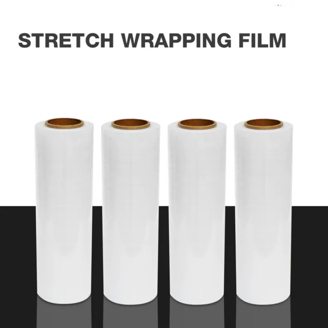 18"x1500FT 100 Gauge Clear Pallet Wrap Stretch Films Hand Shrink Wrap ( 4 Rolls)