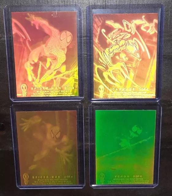 1994 Fleer Amazing Spider-Man First Edition HOLOGRAM Set Of 4 Cards NM-M Marvel