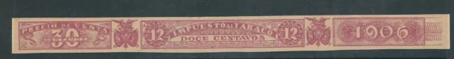 Latina America 1906 Bollo Impuesto Al Tabacco 12 Centavos VF Usato