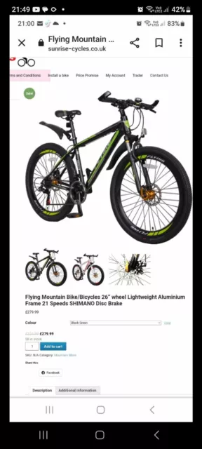 FLYING MOUNTAIN BIKE 50.00 PicClick UK