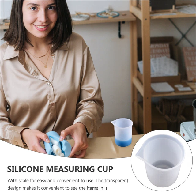 Set 2 Kristall-Epoxy-Messbecher Kieselgel Mischbecher Aus Silikon 2