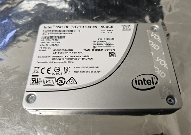 ①Intel 2.5インチSSD 400GB×2台セット DC S3710動作品 ②Intel 2.5インチSSD 400GB×2台セット DC S3710動作品 - メルカリ