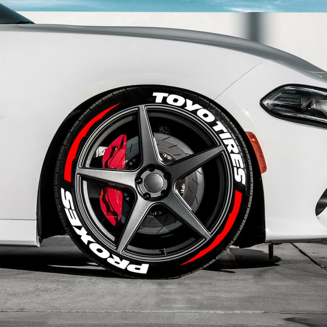 Permanent Tire Lettering Sticker TOYO TIRES PROXES 1.20" 15"-24" Wheel 4 Sets