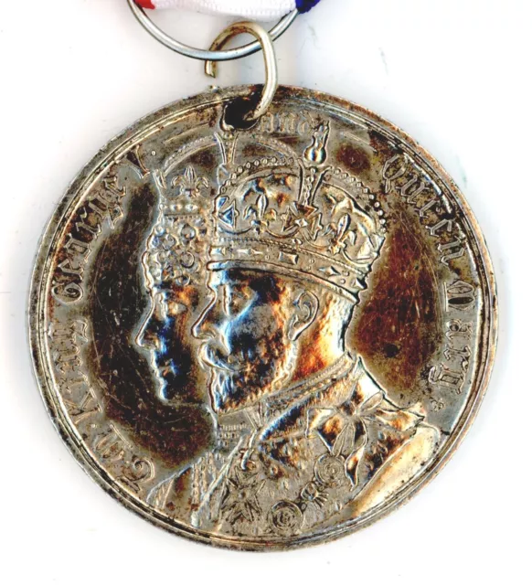 Coronation of King George V 1911 medal medallion Brighouse Alderman R Thornton