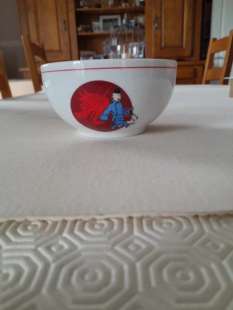 Vaisselle Tintin Bol Le Lotus Bleu Porcelaine  Tables Et Couleurs