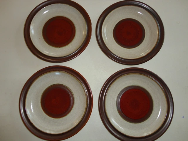 Lot De 4 Assiettes à Dessert Denby Bleues - 22,6 Cm - Très Bon état