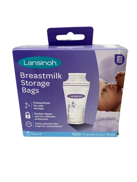 Lansinoh Pre-Sterilized Breastmilk Storage Bags - 100 Count