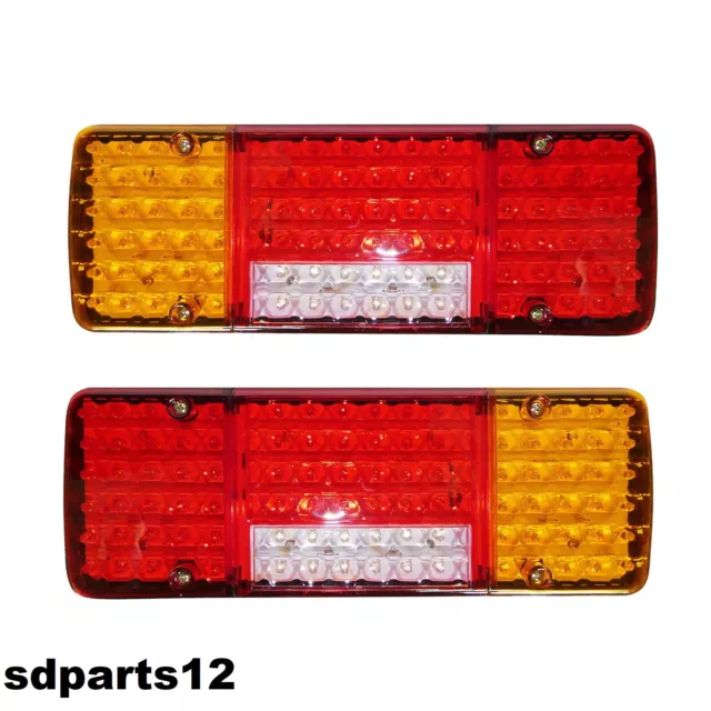 Lot De 12v 92 Led Feux Arriere Stop Pour Camion Remorque Caravane Shassis Bus