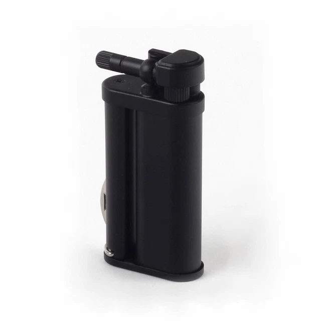 Hitter Briquet portable 2 en 1 en métal avec tuyau, briquet portable pliable avec flamme ouverte, gadget pour homme, camping, barbecue (style A