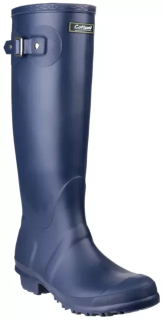 Cotswold Sandringham Womens Navy Classic Rubber Tall Wellington Wellies