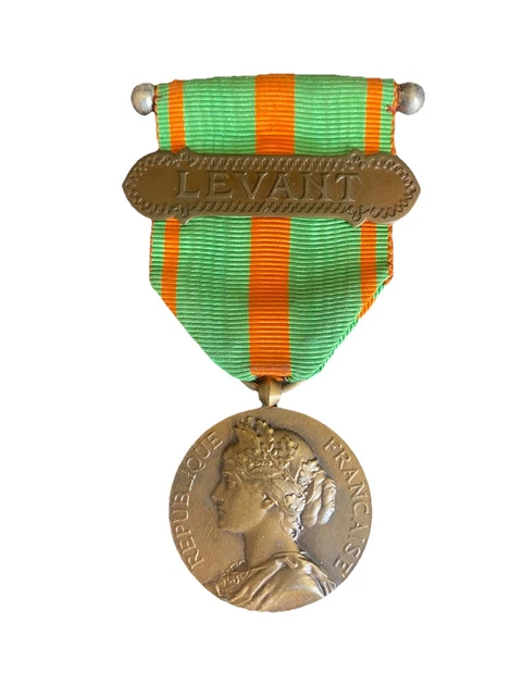 Ruban Pour Médaille Commémorative Du LEVANT – Gros Modèle – Tissage Ancien – France