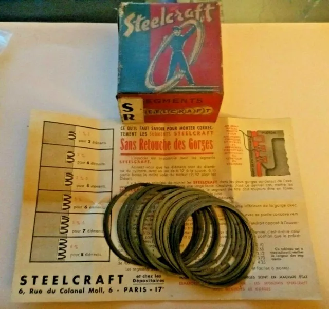 jeu de 28 segments de réparation STEELCRAFT pour voitures anciennes