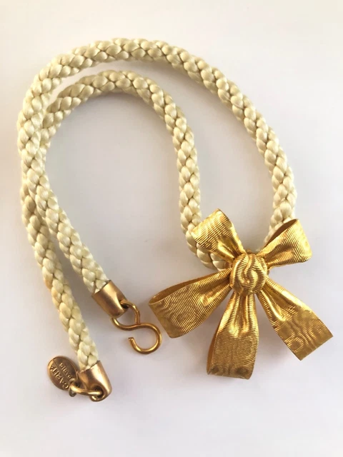 Collier Vintage WOLOCH Paris Années 1960 - Perles De Verre Roses, Drapé - Occasion En Bon état