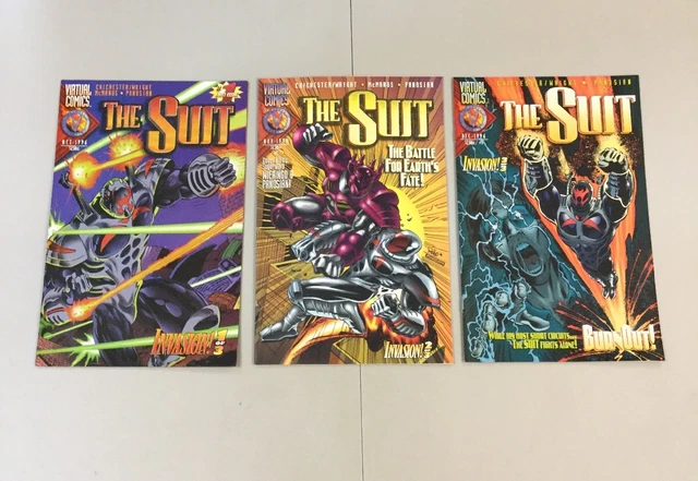 The Suit 1-3 1996 Virtual Comics Complete Set 1 2 3 Rare Htf