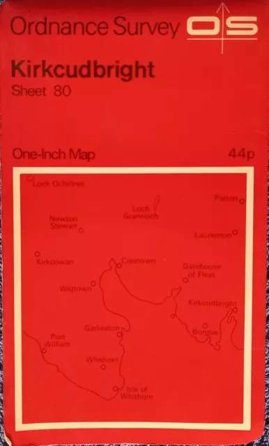 Vintage Ordnance Survey Map Kirkcudbright One-Inch Map Superb Condition