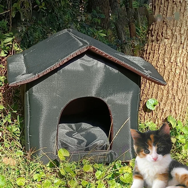 1Pc Outdoor Kitty House Cat Shelter Pet Tent Bed For Cats Small Dogs Collapsible
