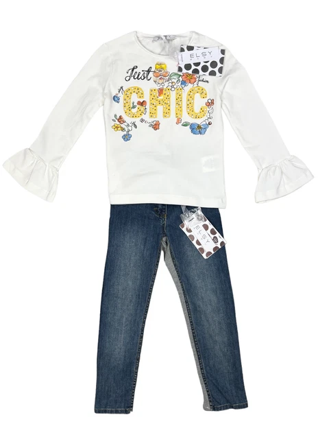 ELSY Tshirt Top Pants Trousers SET RRP Â£299 Pearls AGE 4 Years Girls Kids A908