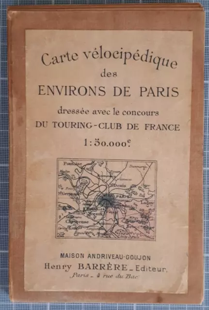 Andriveau-Goujon - Carte vélocipédique des Environs de Paris - Echelle 1/50 000