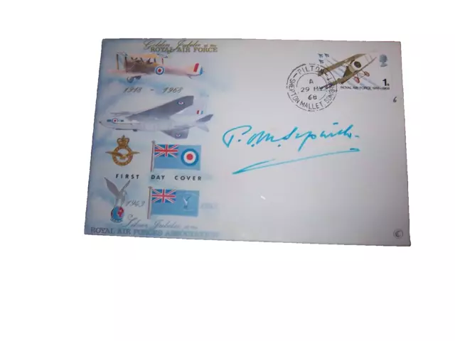 RARE - 1968 50th ANNIVERSARY OF THE RAF SIR TOM SOPWITH SIGNED COVER