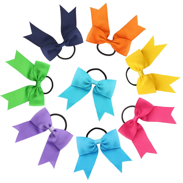 8 pz fasce elastiche nastro senza pieghe cravatte per capelli bambini senza pieghe