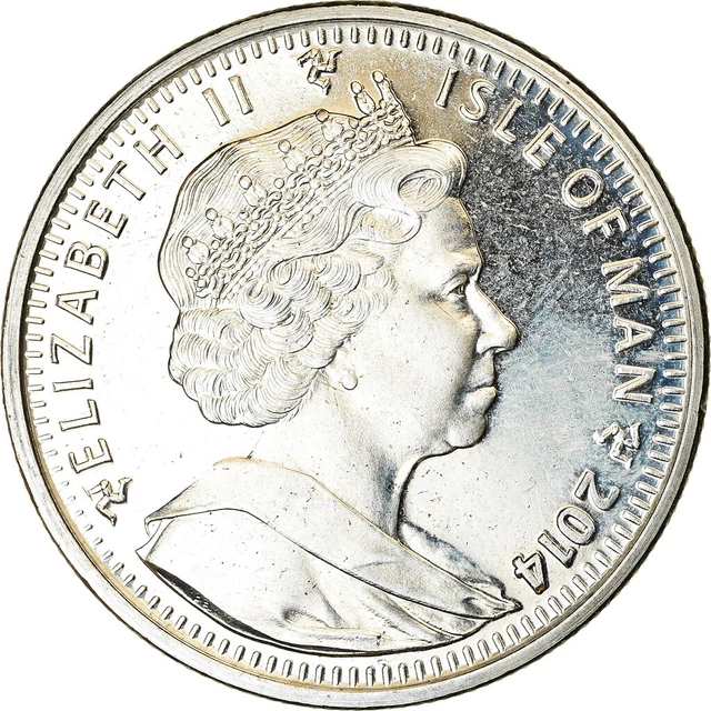 [#787013] Coin, Isle of Man, Crown, 2014, Pobjoy Mint, Sochi - Luge, MS, Cup