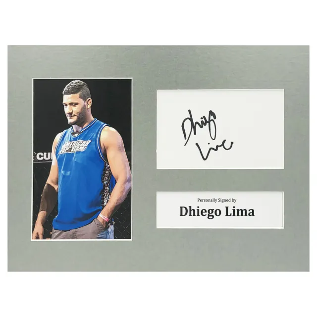 Signed Dhiego Lima Photo Display - 12x8 UFC Icon +COA