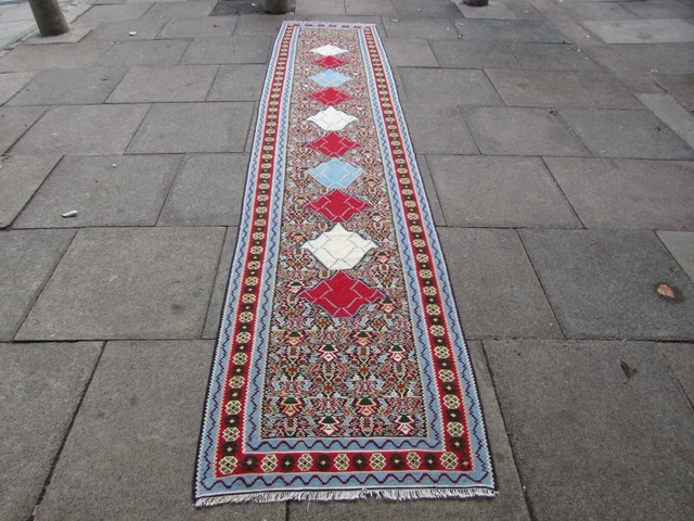 Vintage Handmade Traditionnel Oriental Coton Rouge Bleu Kilim Selle Sac
